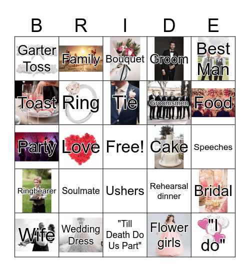 Bridal Bingo Card