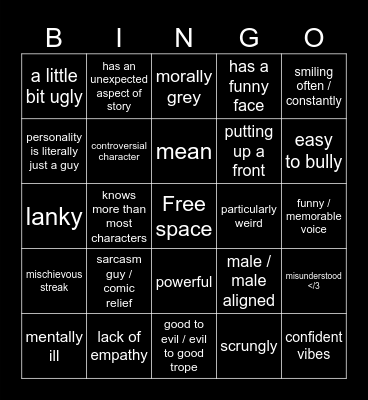 tumblr sexy man Bingo Card