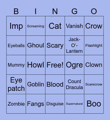 Chromedia Halloween Bingo! Bingo Card