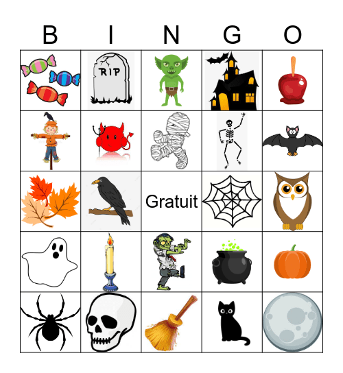 L'Halloween! Bingo Card