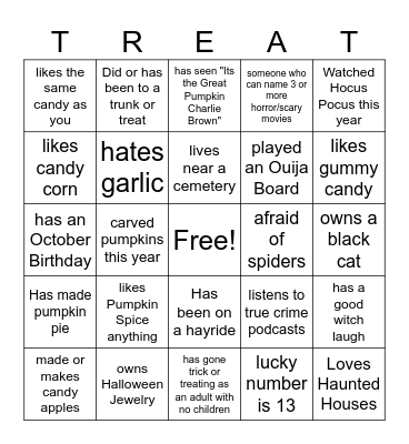 Halloween Bingo Card