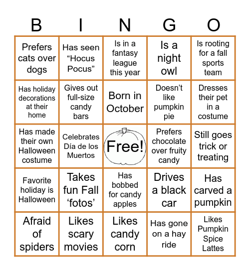 2023 HALLOWEEN Bingo Card