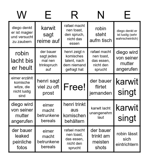 Steheißlinger Besäufnis Bingo Card