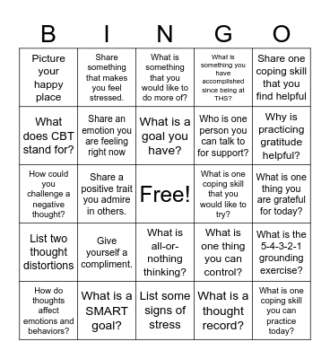 CBT BINGO Card