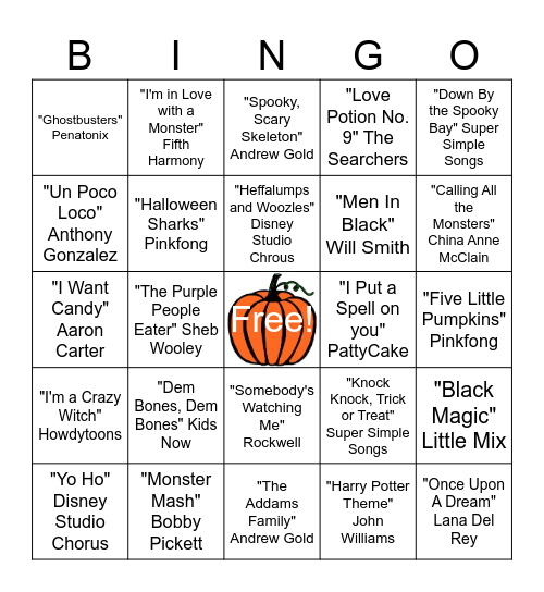 Halloween Bingo Card