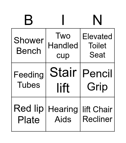 Adaptive  Devices Bingo Card