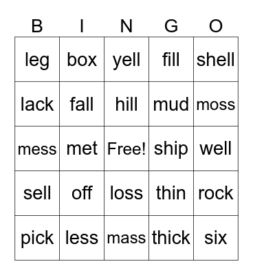 1.4 Bingo Card