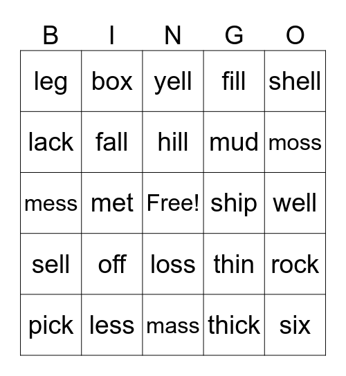 1.4 Bingo Card