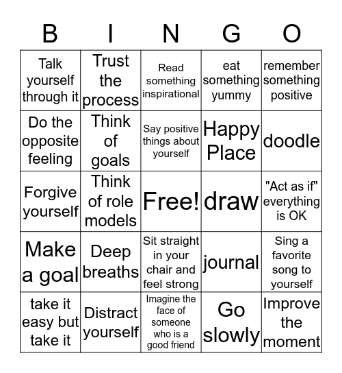 Internal Strategies Bingo Card