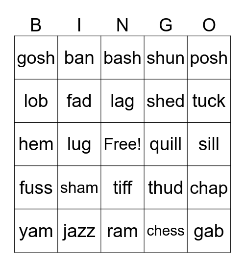 1.5 Bingo Card