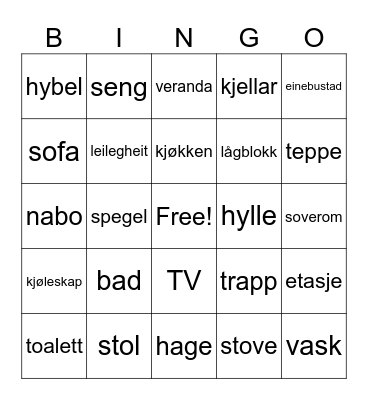 Heime-Bingo Card