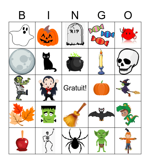 L'Halloween Bingo Card