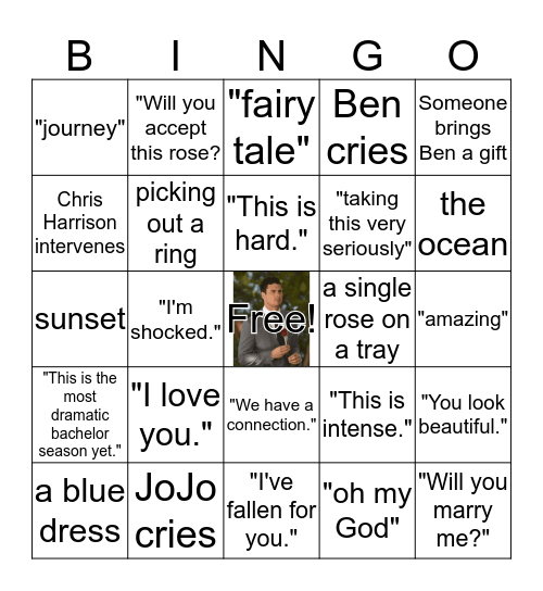 Bachelor Bingo 2016 - Season Finale Bingo Card