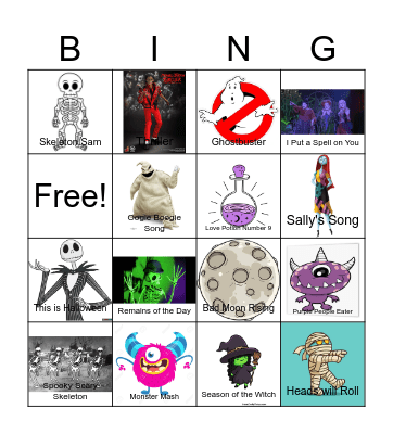 Halloween Bingo Card