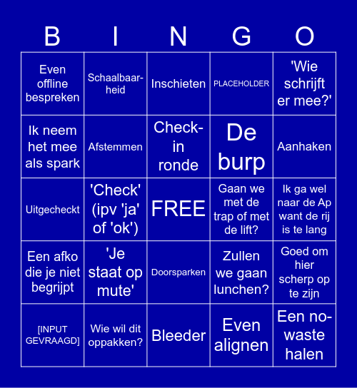 Het ultieme bol-ismes bingospel Bingo Card