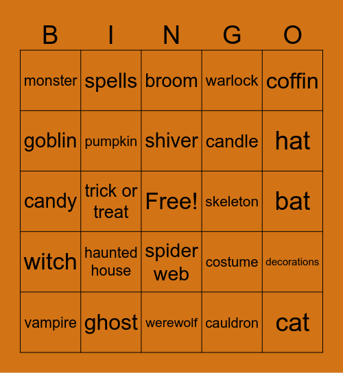 Westworld Halloween Bingo! Bingo Card