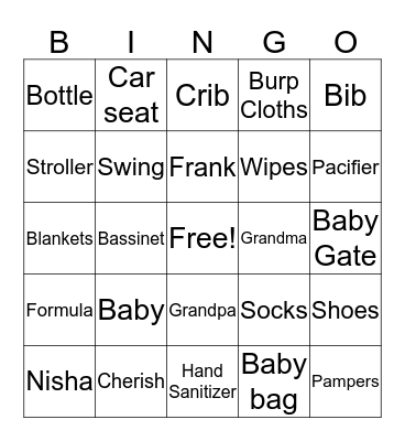 CoCo Chanel Presents: BINGO Cherish Style! Bingo Card