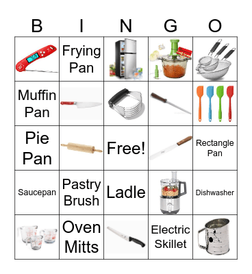 Cooking Bingo Card