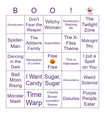 👻🎃 Halloween Singo 🎃👻 Bingo Card