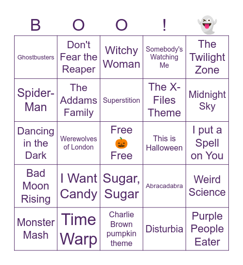 👻🎃 Halloween Singo 🎃👻 Bingo Card