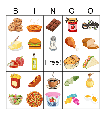 Food Bingo Card