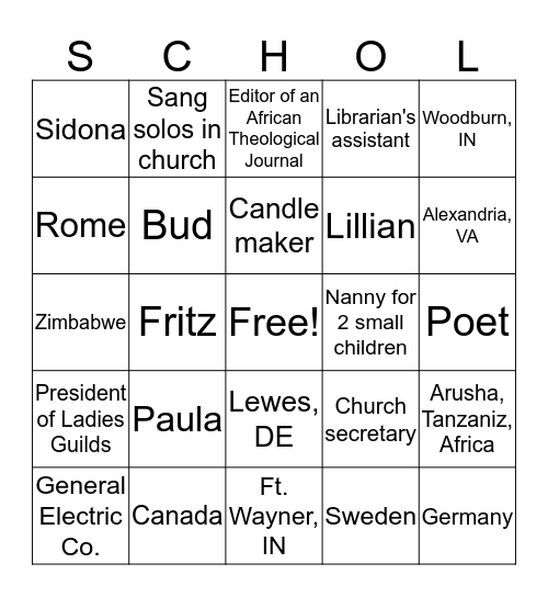 Get Schooled on Margaret Bingo Card