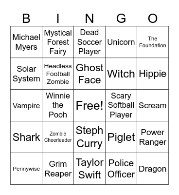 Halloween Bingo Card