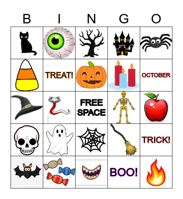 HAPPY HALLOWEEN Bingo Card