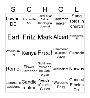 Get Schooled on Margaret Bingo Card