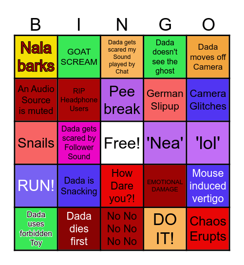 Phasmo Bingo Card