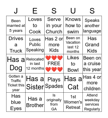 ❤️ HEARTS OF BEAUTY 2016 ❤️ Bingo Card