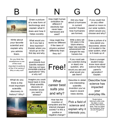 STEAM Weekly Activities Bingo Card