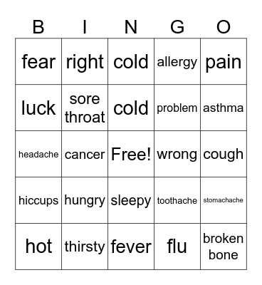 Expressions with Avoir Bingo Card