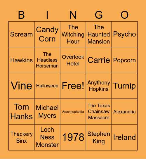 Halloween @ Watermark Bingo Card