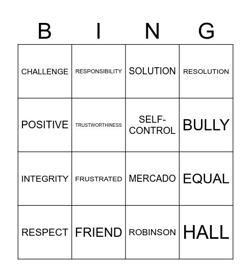 Halloween Bingo Card