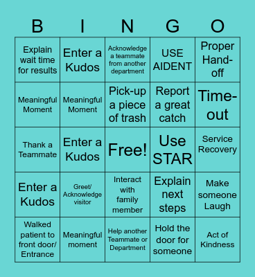 Radiology Technologist Week Bingo Card