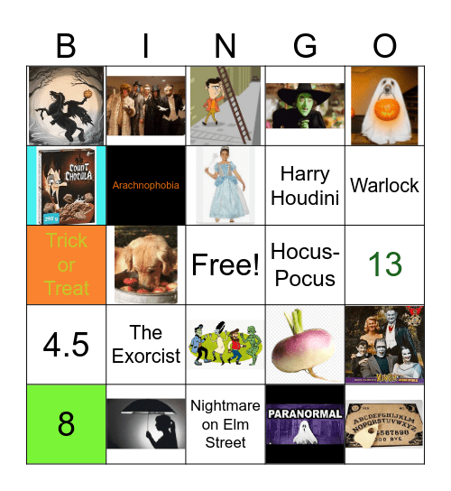 BOO - Spooks & Spirits Bingo Card