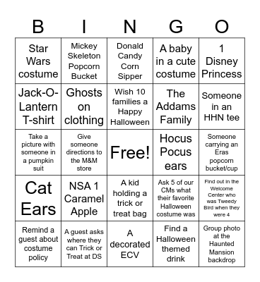 Halloween Bingo! Bingo Card