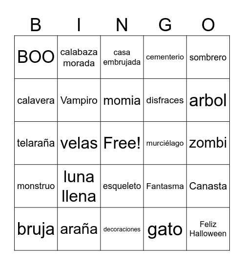 ¡Felix Halloween! Bingo Card