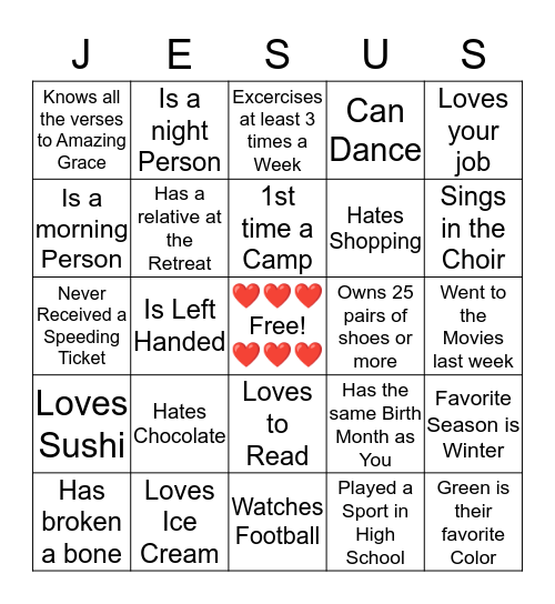 ❤️ HEARTS OF BEAUTY 2016 ❤️ Bingo Card