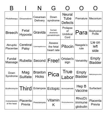 OB BINGO Card