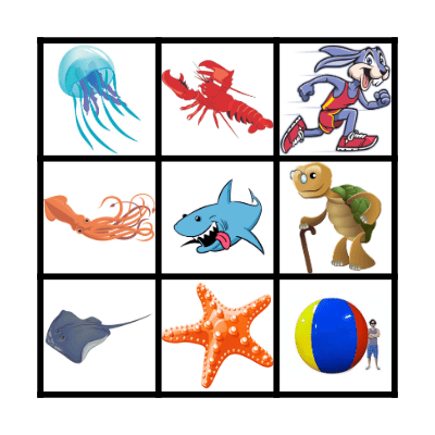 Ocean Animals 2 Bingo Card