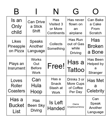 Cancer Center BINGO Card