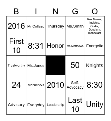 Culture Bingo Card