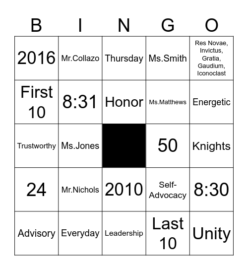 Culture Bingo Card