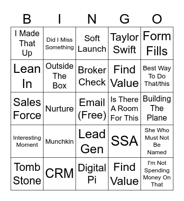 Jackson Bingo Card