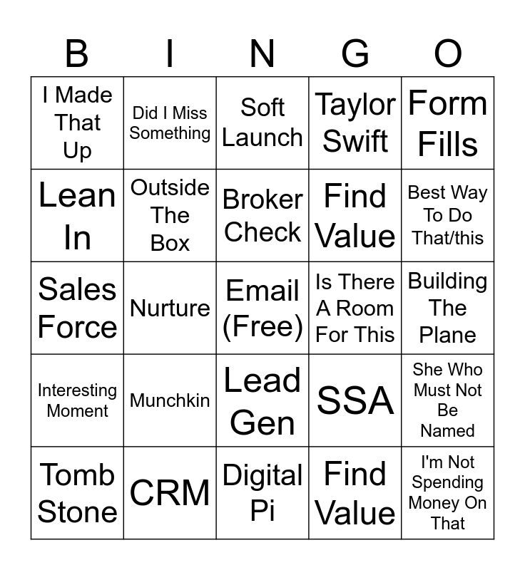 Jackson Bingo Card