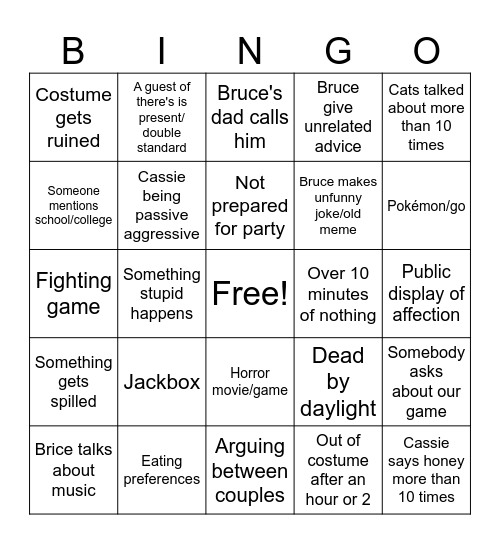 James Bingo Card