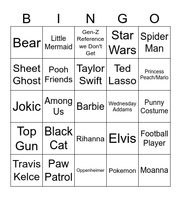 Clermont Halloween Bingo Card