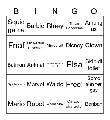2023 Halloween bingo Card